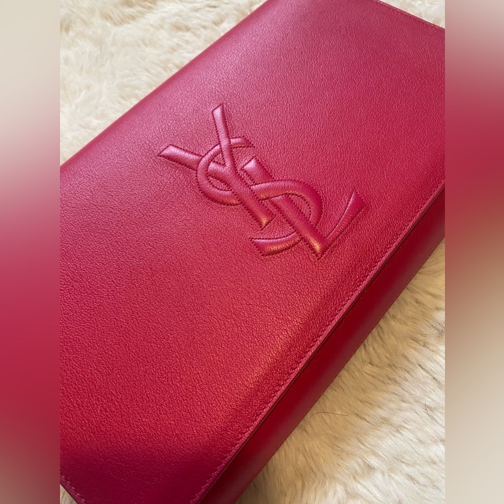 Pink YSL clutch